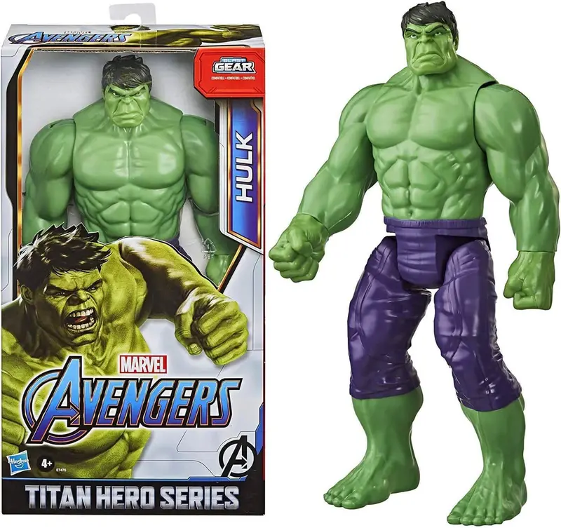Marvel Avengers Titan Hero Series Deluxe Hulk Action Figure – 12-Inch Blast Gear Edition 1