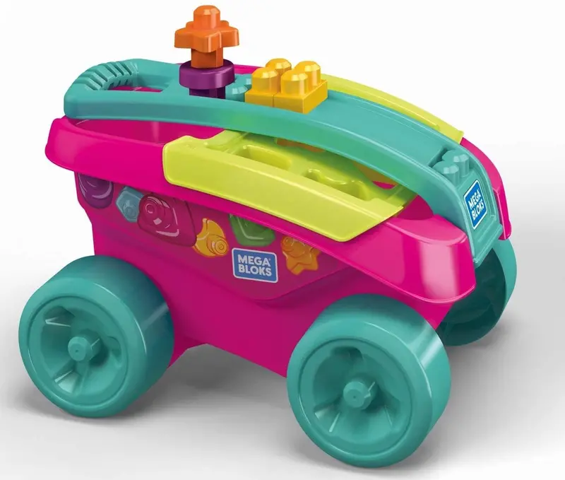 Mega Bloks Shape Sorting Wagon With Building Bricks For Toddlers 1