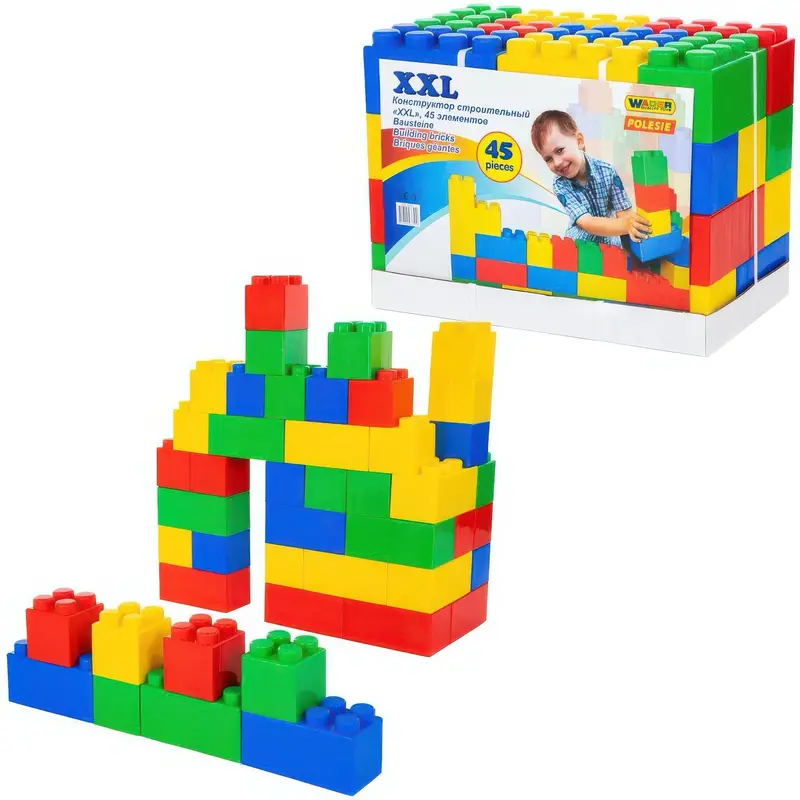 Mega Xxl Building Blocks – 45-Piece Large-Scale Construction Set 1