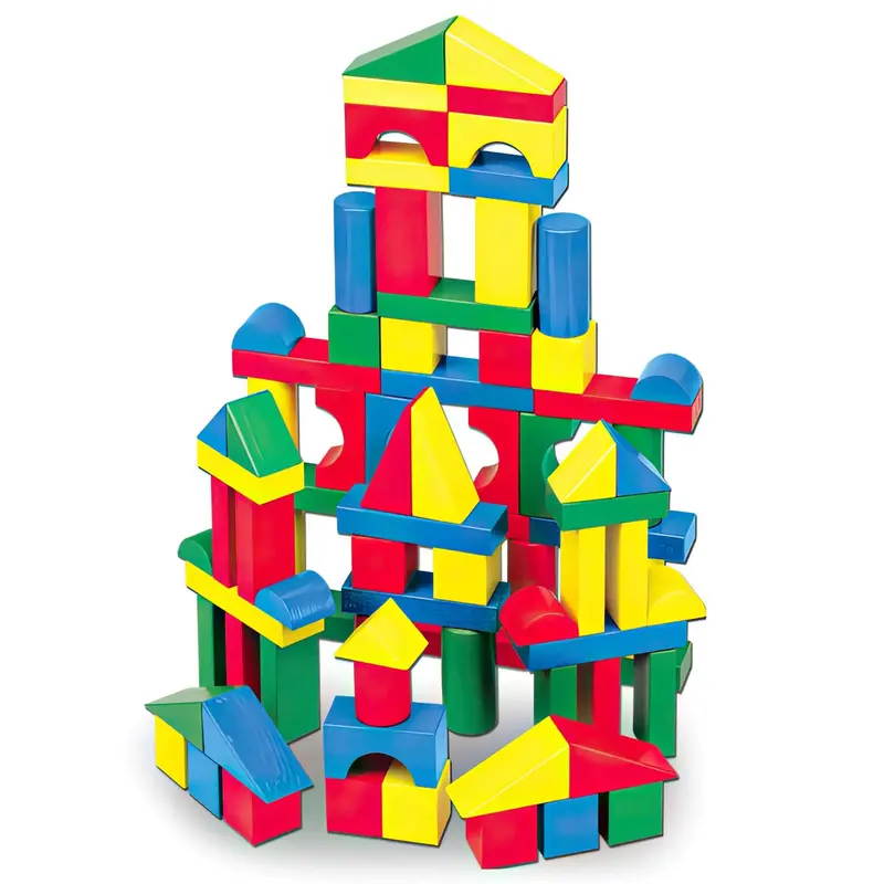 Melissa & Doug 100-Piece Wooden Block Set – Classic Building Set For Creative Construction 1