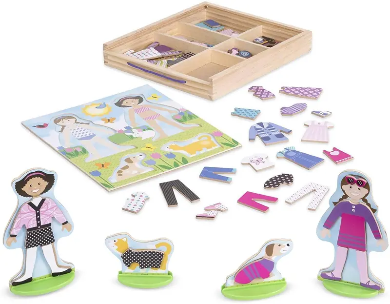 Melissa & Doug Best Friends Magnetic Dress-Up Set – Creative Fashion Play Kit 1