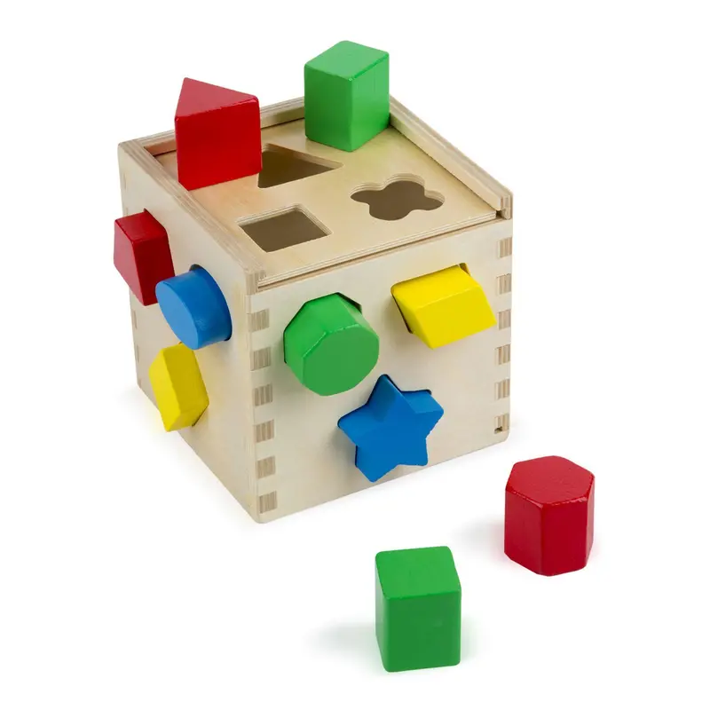 Melissa & Doug Classic Shape Sorting Cube For Toddlers 1