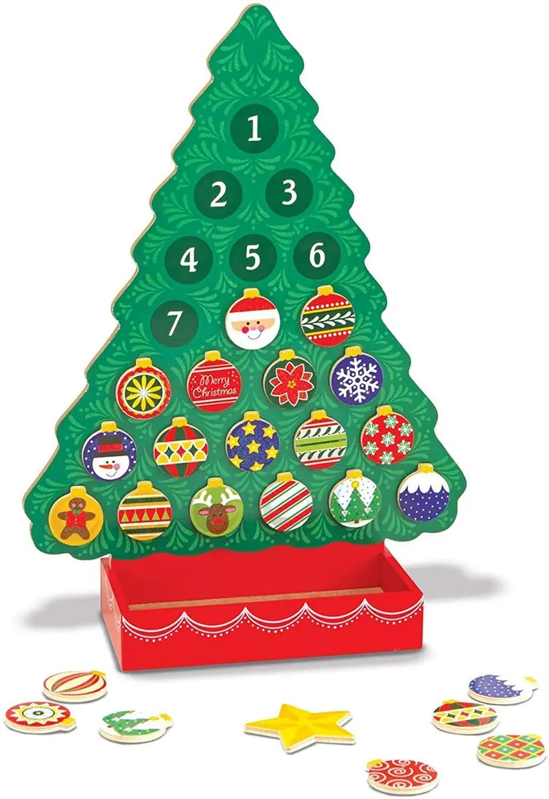 Melissa & Doug Countdown To Christmas Advent Calendar – Wooden Holiday Calendar With 24 Doors 1