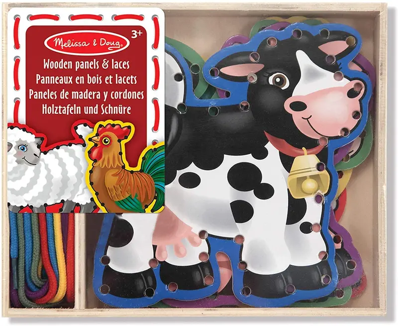 Melissa & Doug Farm Animals Lace & Trace Activity Set (13781) 1