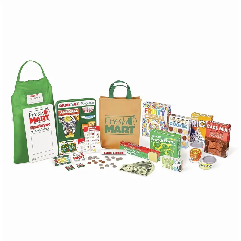 Melissa & Doug Fresh Mart Grocery Companion Set – Kitchen Role-Play Expansion 1