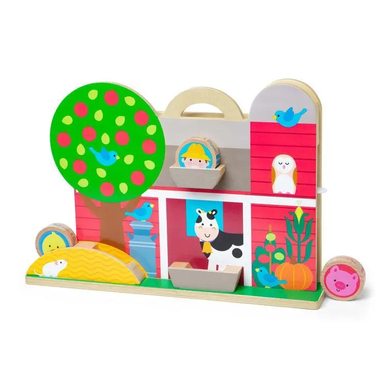 Melissa & Doug Go Tots Barnyard Tumble – Wobbly Animal Balance Game 1