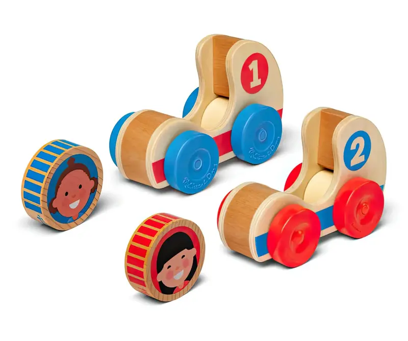 Melissa & Doug Go Tots Wooden Race Car Set 1