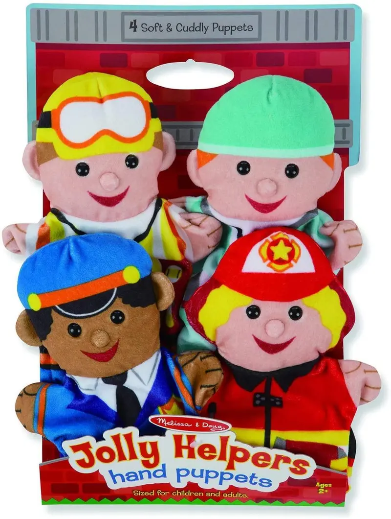 Melissa & Doug Jolly Helpers Hand Puppet Set – 4-Pack 1