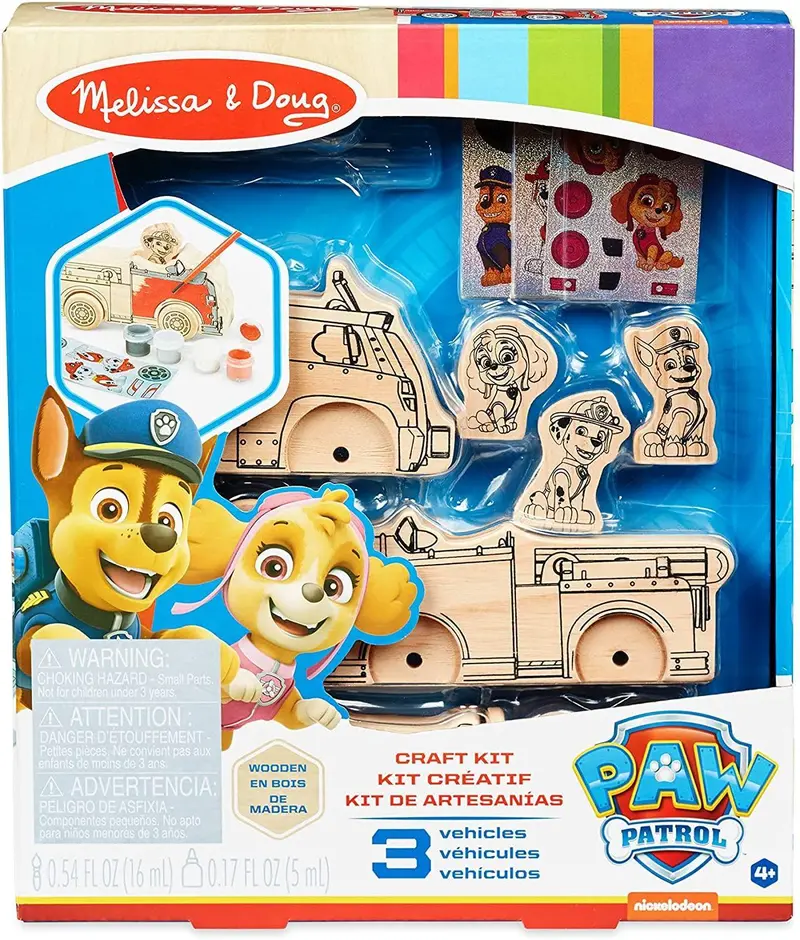 Melissa & Doug Paw Patrol Wooden Vehicle Craft Kit – 33266 Diy Building Set 1