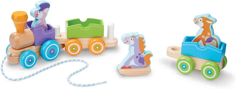 Melissa & Doug Rocking Farm Animals – Wooden Rocker Toy With Animal Figures 1