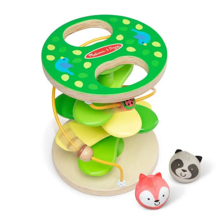 Melissa & Doug Rollables Treehouse Twirl – Spinning Wooden Playset 1
