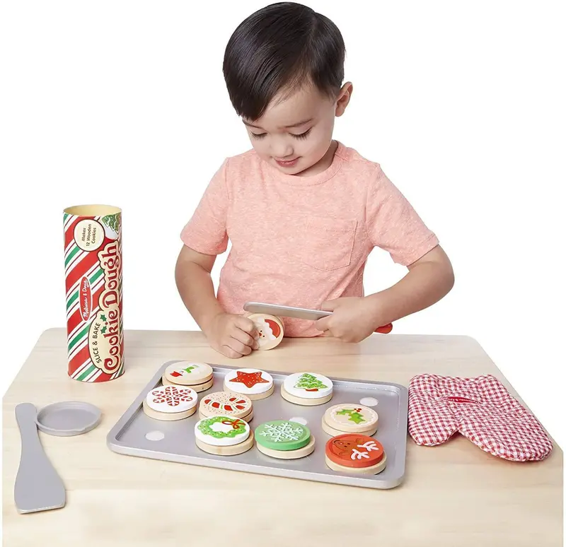Melissa & Doug Slice & Bake Christmas Cookie Set – Holiday-Themed Pretend Baking Playset 1