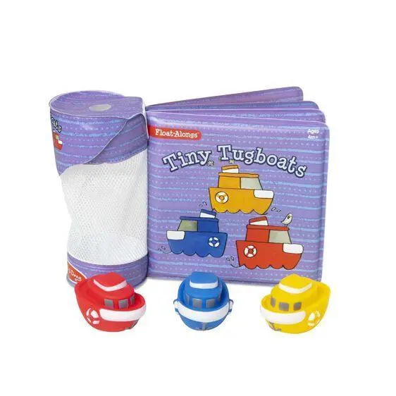 Melissa & Doug Tiny Tugboats Float-Alongs – Bath Time Boat Toys 1