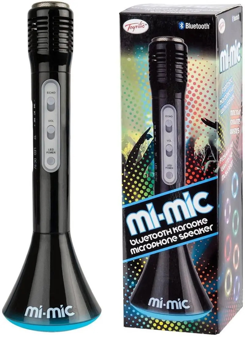 Mi-Mic Black Bluetooth Karaoke Microphone – Led Sync & Hands-Free Operation 1