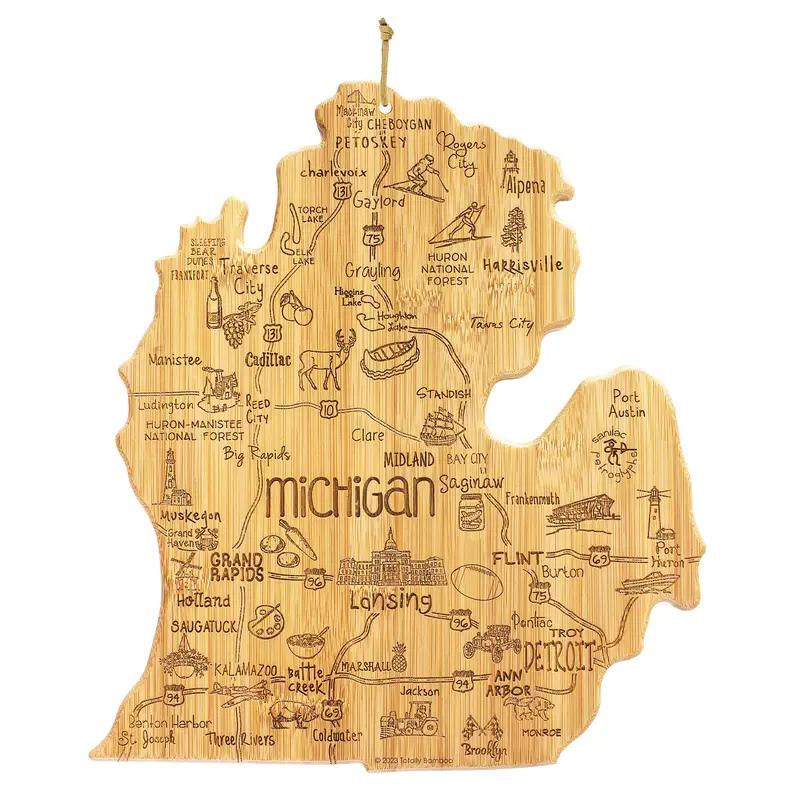 Michigan Mitten Design Cutting Board – 13.25" X 11.75" 1