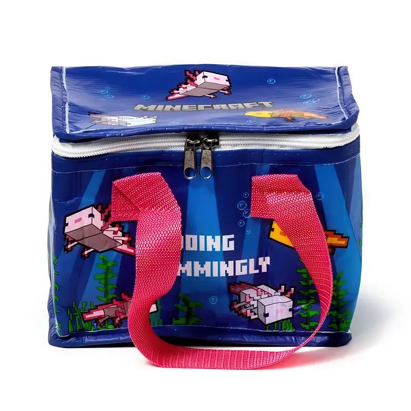 Minecraft Axolotl Cooler Tote – Insulated Lunch Carrier 1