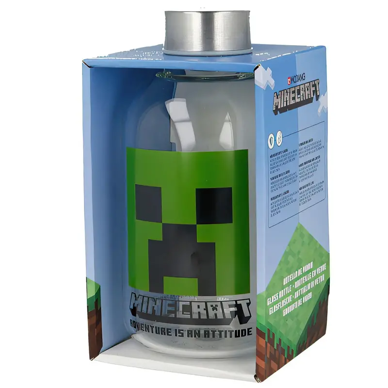 Minecraft Glass Bottle – 620Ml Sleek Reusable Beverage Vessel 1