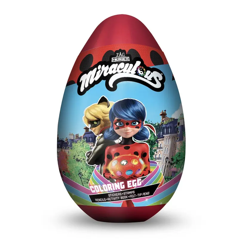 Miraculous Ladybug Coloring Egg Set – Animated Series Art Kit 1