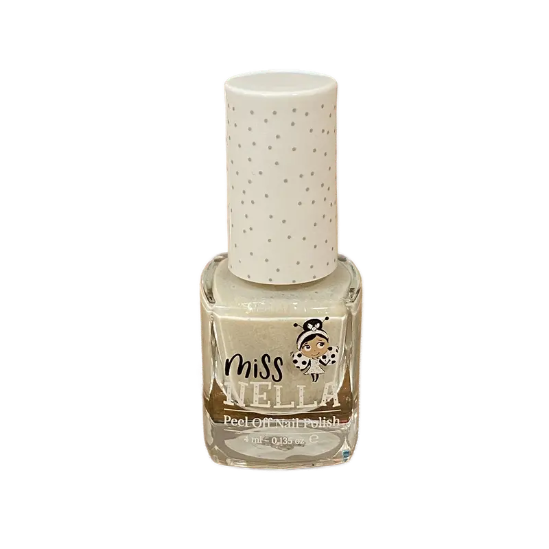 Miss Nella Off-White Nail Polish – 4Ml Gentle Peel-Off Formula For Children 1