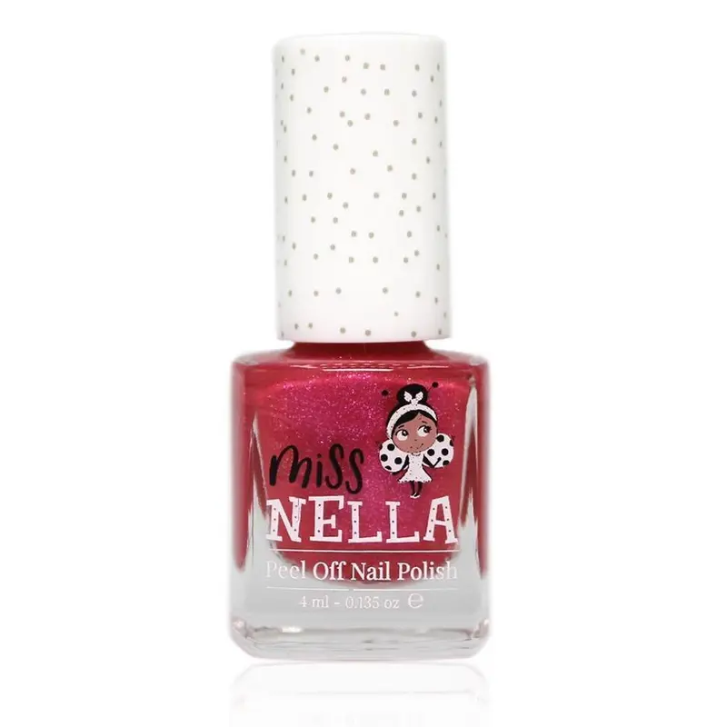 Miss Nella Tickle Me Pink Glitter Peel-Off Nail Polish For Kids (4Ml) 1