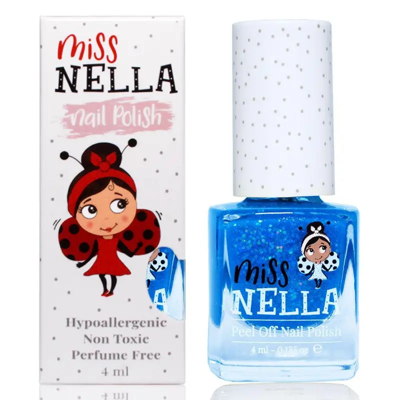 Miss Nella Under The Sea Glitter Nail Polish – 4Ml Ocean-Themed Peel-Off Color 1