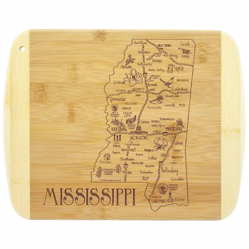 Mississippi-Themed 11" X 8.75" Cutting Board – "A Slice Of Life" Series 1