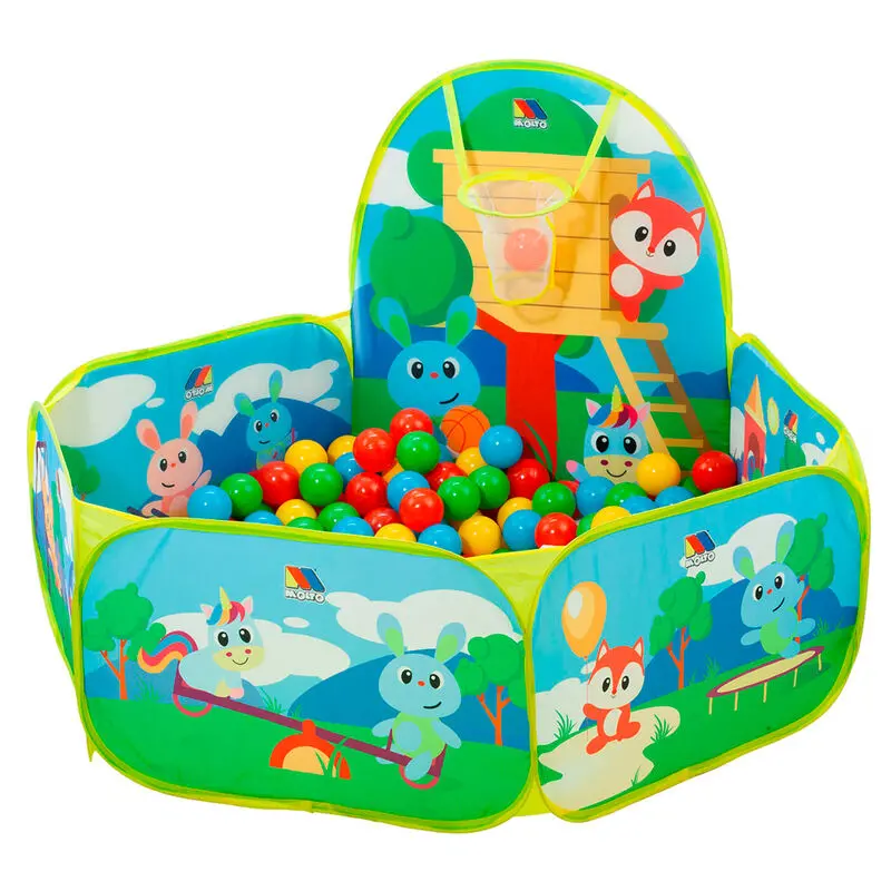Molto Ball Pit Playset – Includes 25 Bouncy Balls & Play Mat 1