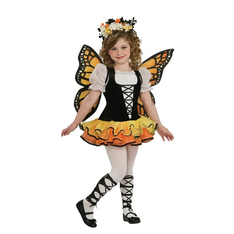 Monarch Butterfly Dress For Kids – Size S Nature-Themed Outfit 1