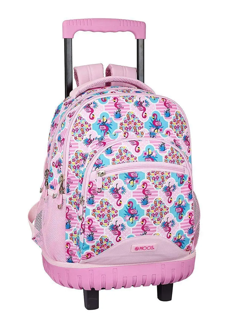 Moose Toys Moos Flamingo Pink Rolling Backpack With Trolley Function 1