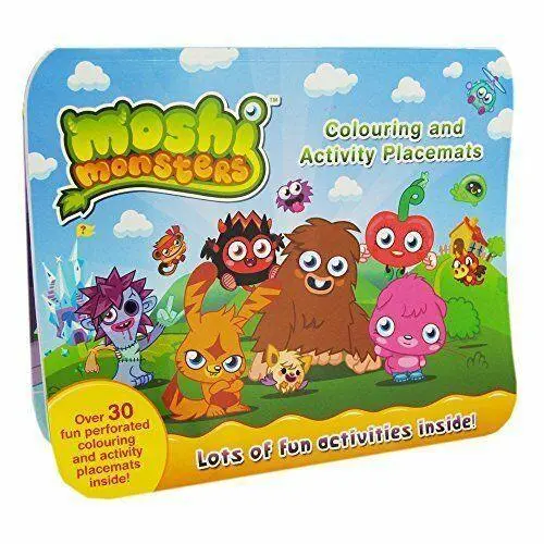 Moshi Monsters Colouring & Activity Placemats – Educational Fun Set 2480 1