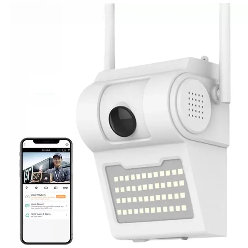 Motion-Activated Security Light With Integrated Wireless Camera 1