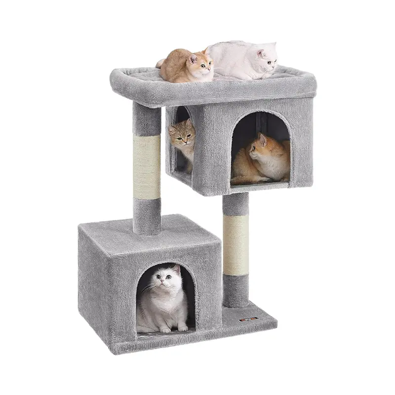 Multi-Level Cat Tree With Scratching Posts, Perches, And Cozy Hideaway 1
