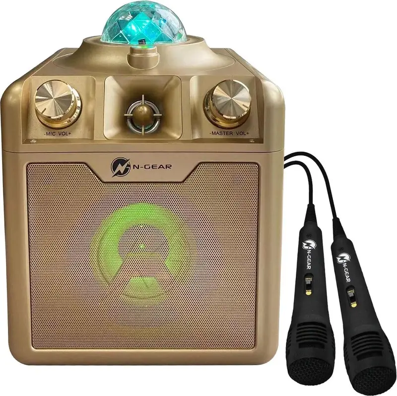 N-Gear Disco Star 710 All-In-One Karaoke Party System – Gold 1