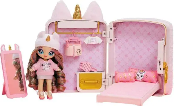 Na! Na! Na! Surprise Unicorn 3-In-1 Backpack, Bedroom & Playset – Britney Sparkles 1