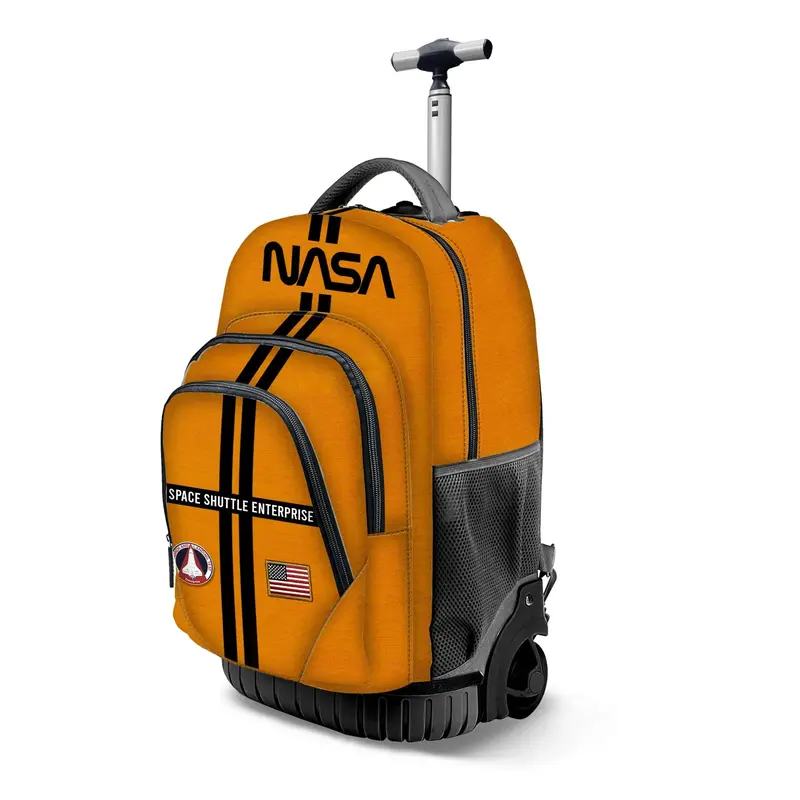 Nasa Orange Fan Gts Trolley Backpack – Lines Graphic 1