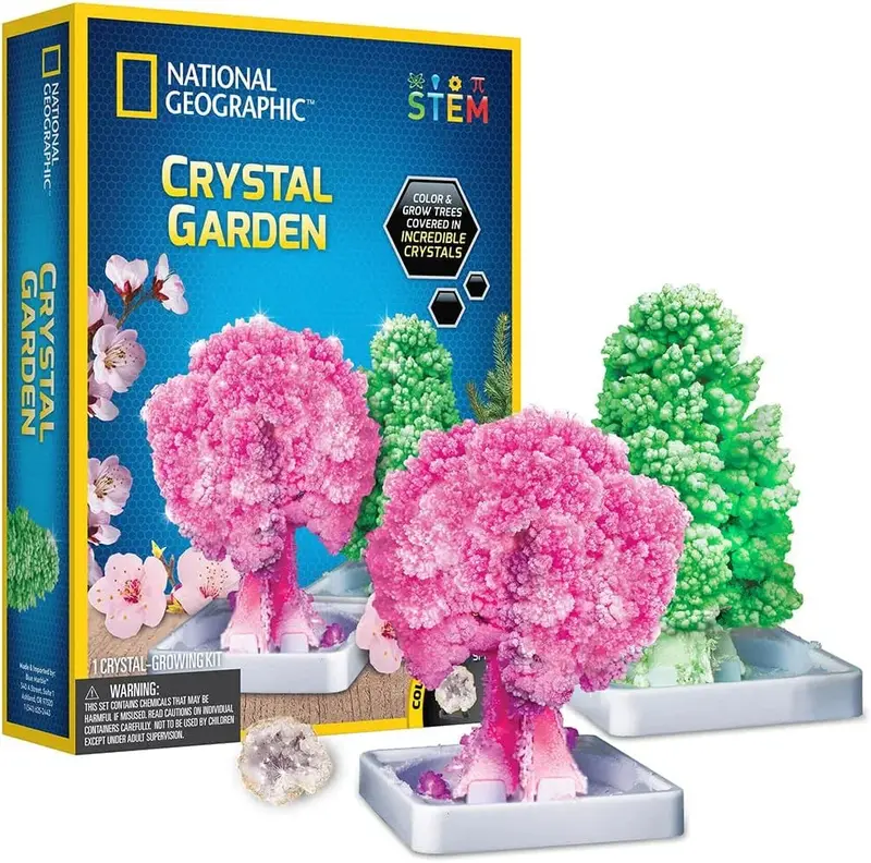National Geographic Crystal Garden Growing Set With Display Stand 1