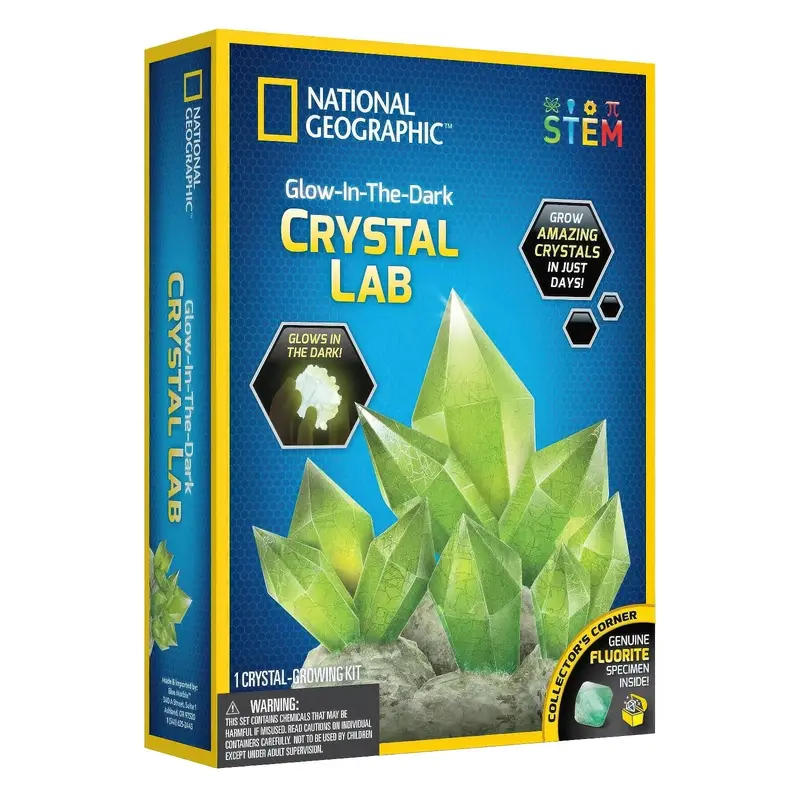 National Geographic Glow-In-The-Dark Fluorite Crystal Lab Kit 1