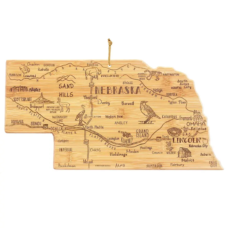 Nebraska Prairie Cutting Board – 17.75" X 9" 1