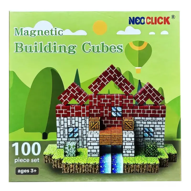 Neo Click Magnetic Building Cubes – 100-Piece Educational Construction Set 1