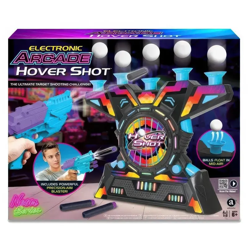 Neon-Lit Arcade Hover Shooter Game – Infrared Targeting System 1