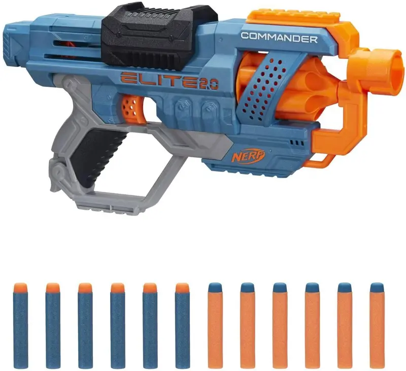 Nerf Elite 2.0 Commander Rd-6 Dart Blaster – Six-Dart Clip System 1