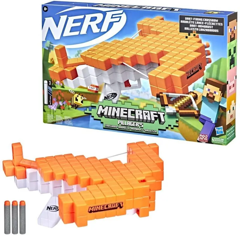Nerf Minecraft Pillager Crossbow Blaster – Themed Nerf Archery Toy 1