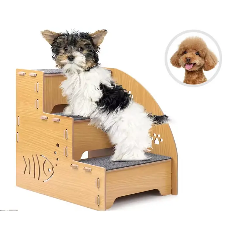 Non-Slip Dog Ramp With Stair Steps – Pet Loading Aid For Vehicles And Beds 1