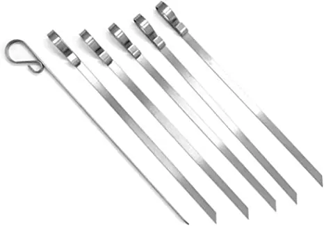 Norpro Flat Stainless Steel Skewers – Pack Of 6 1