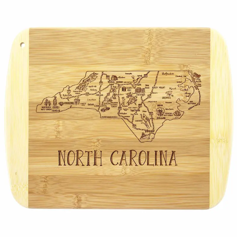 North Carolina Shaped Cutting Board – 11" X 8.75" 1