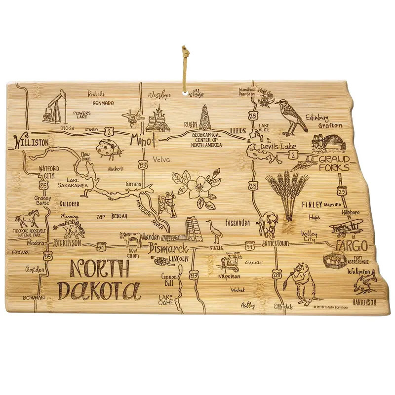 North Dakota Geometric Cutting Board – 9.75" X 16" 1