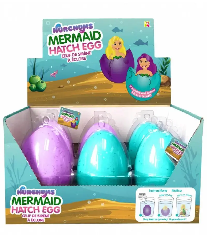 Nurchums Mermaid Hatch Egg – Interactive Surprise Toy With Collectible Figure 1