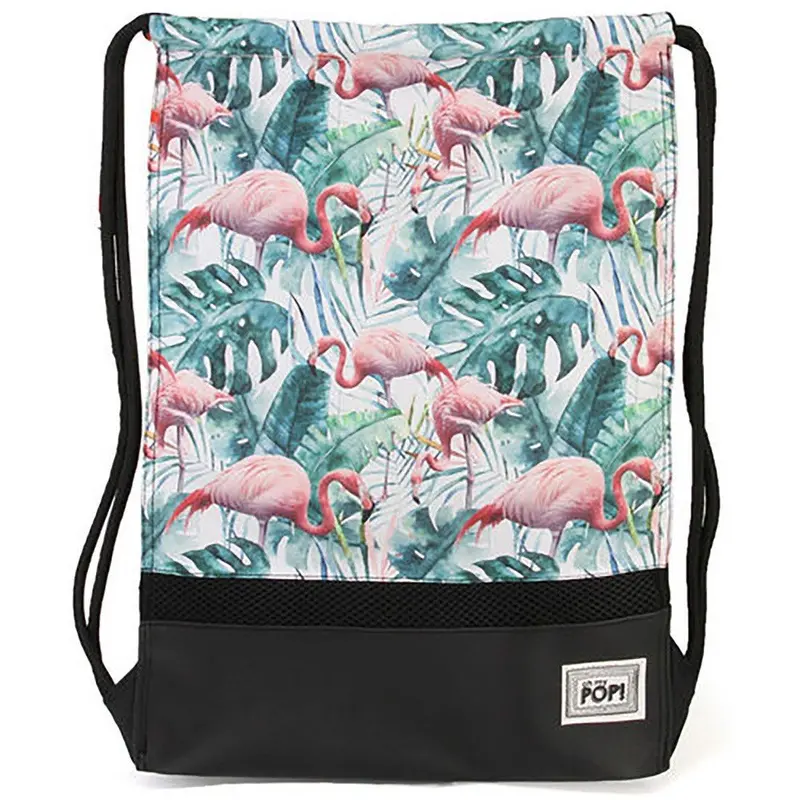 Oh My Pop Tropical Flamingo Drawstring Gym Bag – 48 Cm 1