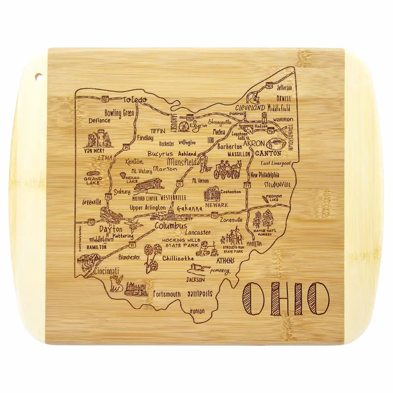Ohio Silhouette Cutting Board – 11" X 8.75" 1