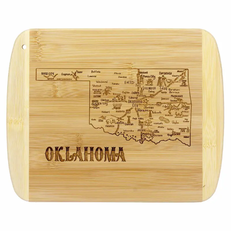 Oklahoma-Themed Cutting Board From The 'A Slice Of Life' Collection (11" X 8.75") 1